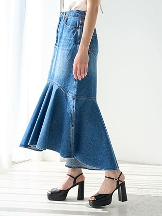 25SS✨美品　スナイデル　デニムマーメイドワンピース　サイズ0 SNIDEL（スナイデル）の「デニムマーメイドワンピース（ワンピース